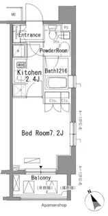 パークアクシス門前仲町【4階】の間取り
