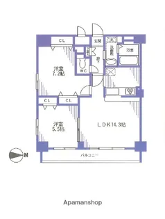 エスポワール【5階】の間取り