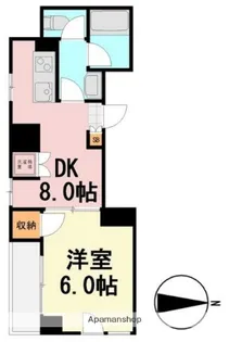 オリーブ白山【4階】の間取り