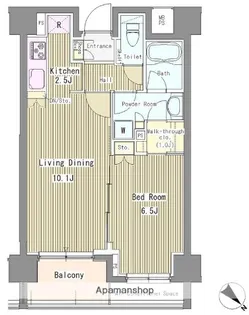 リベルテ月島【9階】の間取り