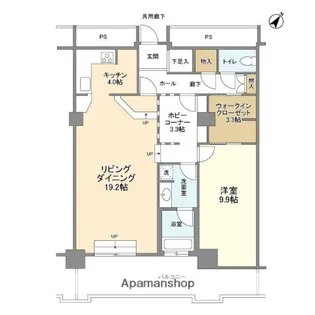 トルナーレ日本橋浜町【39階】の間取り