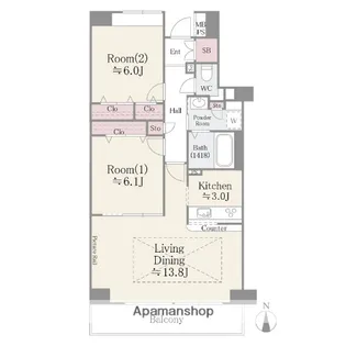 メゾン・シャルム【2階】の間取り