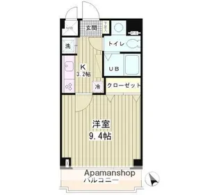 ラフィネ築地【2階】の間取り