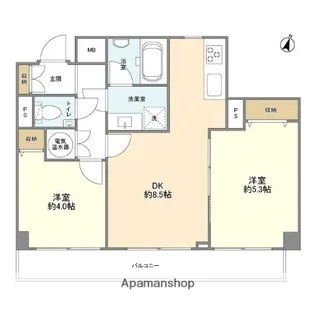 ライオンズマンション日本橋【9階】の間取り