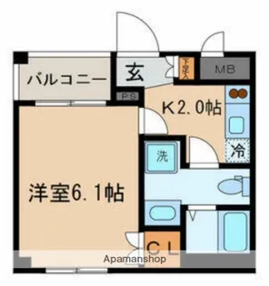 ラフィネ森下【4階】の間取り