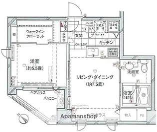 アルカーデン文京六義園【8階】の間取り