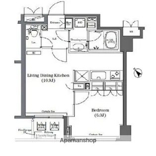 コンフォリア日本橋【3階】の間取り