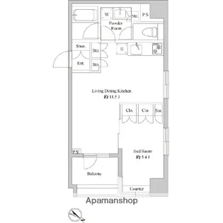 ドゥーエ日本橋浜町【4階】の間取り