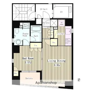 コートラクリア日本橋【5階】の間取り