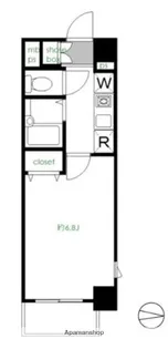 メインステージ日本橋箱崎Ⅱ【8階】の間取り