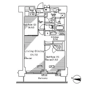 パークアクシス辰巳ステージ【10階】の間取り