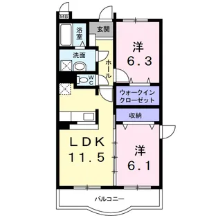 マーベラスガーデン【1階】の間取り