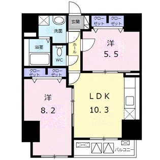 アイスバーグ【12階】の間取り