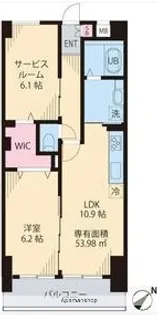 ソレアード茗荷谷【1階】の間取り