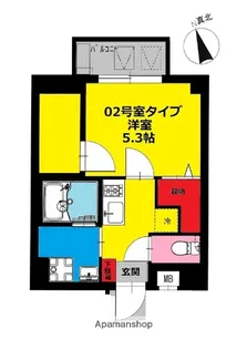 B’CASA FORZA 南砂【4階】の間取り