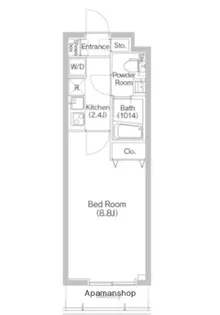 メディオ月島【1階】の間取り