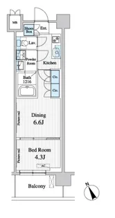 プレノ清澄庭園【2階】の間取り