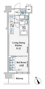 プレノ清澄庭園【3階】の間取り