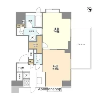 リバーレ月島【7階】の間取り