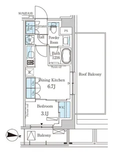 パークアクシス木場キャナル ウエスト【12階】の間取り