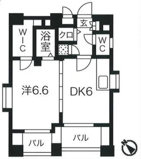 スパシエルクス門前仲町【701号室】の間取り