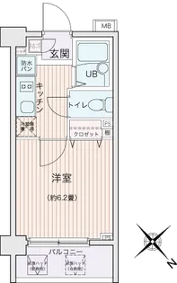 エコロジー都立大学レジデンス【4階】の間取り