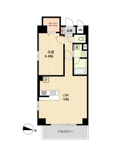 ベルメゾン若林【1階】の間取り