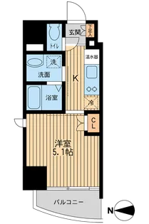 プライムアーバン西大島【14階】の間取り