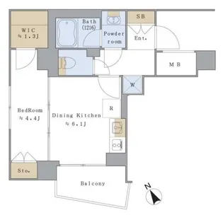 BRILLIA IST 文京茗荷谷【5階】の間取り