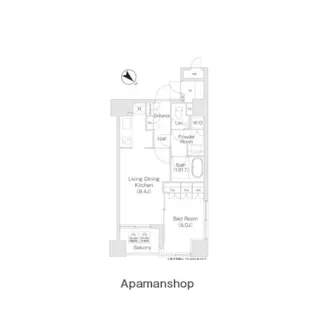 コンフォリア日本橋人形町ノース【5階】の間取り