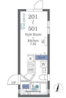 ヴァンテジオ両国【4階】の間取り