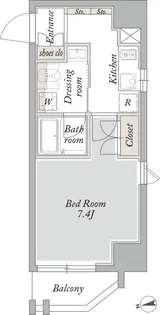 ジオエント御徒町【0203号室】の間取り