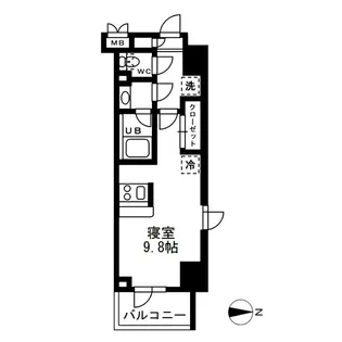レジディア亀戸【11階】の間取り