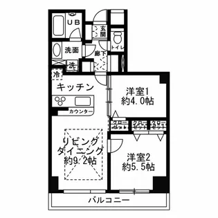 レジディア文京音羽【1階】の間取り