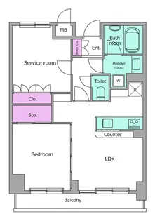 レジディア文京音羽【7階】の間取り