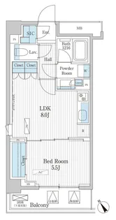 パークアクシス門前仲町テラス【3階】の間取り