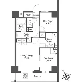 コンフォリア・リヴ根岸二丁目【6階】の間取り