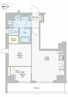 REFRAME 5 IRIYA【7階】の間取り