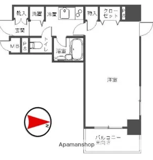 プレール・ドゥーク銀座EAST【4階】の間取り