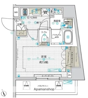 ブライズ南砂【9階】の間取り