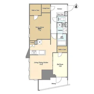 LASANTE文京千駄木【5階】の間取り