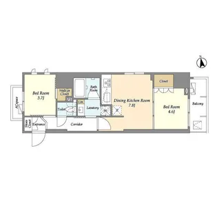ジオエント浅草雷門【5階】の間取り