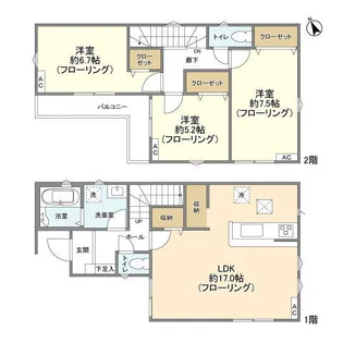 千葉県船橋市大穴南2丁目【一戸建】の間取り