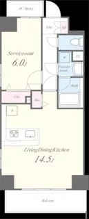 ラ・フォンテーヌ石原【4階】の間取り