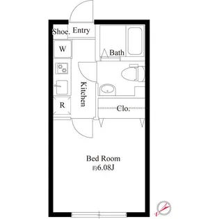 ブランノワール一之江【0202号室】の間取り