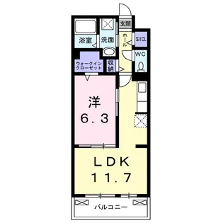 ヒルサイドⅢ【2階】の間取り