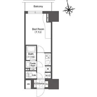 コンフォリア東上野【4階】の間取り
