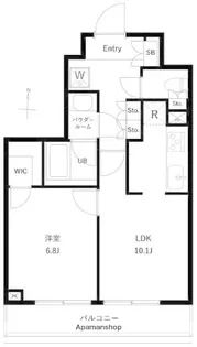 GENOVIA両国Ⅵ GREEN VEIL【10階】の間取り