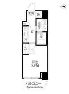 FROMA MONZENNAKACHO RIVER SIDE【6階】の間取り