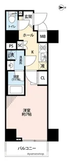 プレール・ドゥーク住吉Ⅳ【5階】の間取り